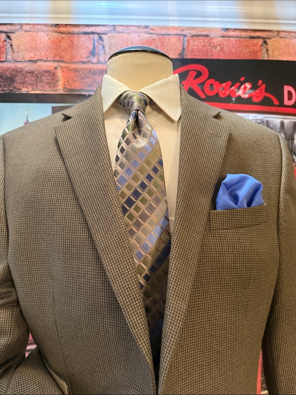Lauren Ralph Lauren Brown Houndstooth Sport Coat